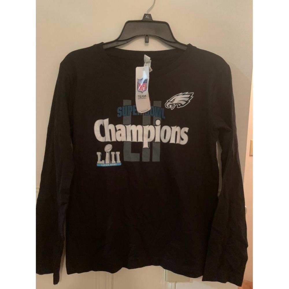 Philadelphia Eagles Women's Superbowl LII‎ Shirt NWT Sz M Black